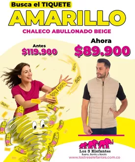 Catálogo Los Tres Elefantes en Chocontá | Busca el Tiquete Amarillo por solo $89.900 | 2026-08-04T00:00:00.000Z - 2026-08-18T00:00:00.000Z