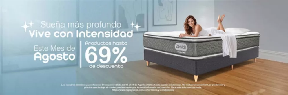 Catálogo Happy Sleep en Nariño Cundinamarca | Este Mes de Agosto productos hasta 69% OFF | 2026-08-04T00:00:00.000Z - 2026-08-31T00:00:00.000Z
