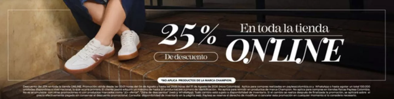 Catálogo Payless | 25% DTO en todo la tienda | 2026-08-06T00:00:00.000Z - 2026-08-17T00:00:00.000Z