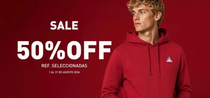 Catálogo Le Coq Sportif | Sale Hasta 50% OFF + 5% OFF | 2026-08-10T00:00:00.000Z - 2026-08-31T00:00:00.000Z