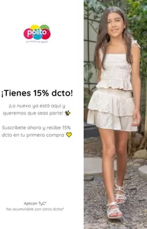 Catálogo Polito | Tienes 15% dcto en tu primera compra | 2026-08-12T00:00:00.000Z - 2026-08-31T00:00:00.000Z