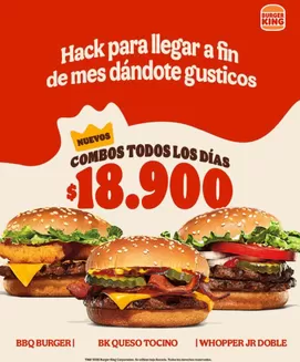 Catálogo Burger King | Nuevos combos todos los dias $18.900 | 2026-08-12T00:00:00.000Z - 2026-09-30T00:00:00.000Z
