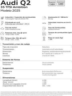 Catálogo Audi | Audi Q2 | 2024-12-18T00:00:00.000Z - 2025-12-18T00:00:00.000Z
