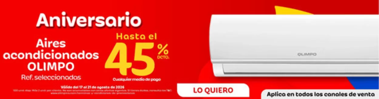 Catálogo Olímpica | Nuevas ofertas para descubrir | 2026-08-17T00:00:00.000Z - 2026-08-21T00:00:00.000Z