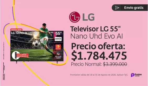 Catálogo Bancolombia | Excelente oferta para todos los clientes | 2026-08-18T00:00:00.000Z - 2026-08-31T00:00:00.000Z