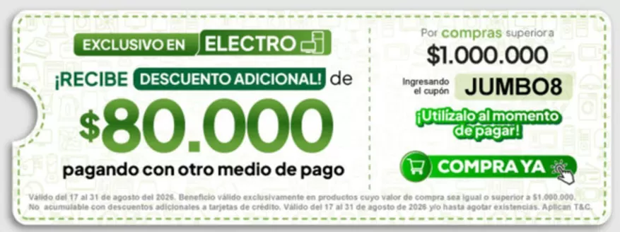 Catálogo Jumbo en Rionegro Santander | Excelente oferta para todos los clientes | 2026-08-17T00:00:00.000Z - 2026-08-31T00:00:00.000Z
