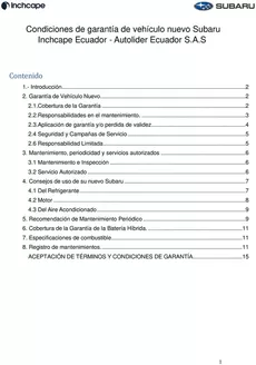 Catálogo Subaru en Macaravita | Condiciones garantia subaru | 2026-08-19T00:00:00.000Z - 2026-09-02T00:00:00.000Z