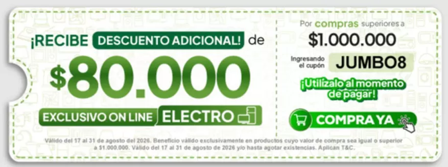 Catálogo Jumbo en Cali | Nuestras mejores ofertas para ti | 2026-08-17T00:00:00.000Z - 2026-08-31T00:00:00.000Z