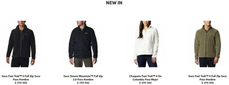 Catálogo Columbia | New In | 2026-08-26T00:00:00.000Z - 2026-09-06T00:00:00.000Z