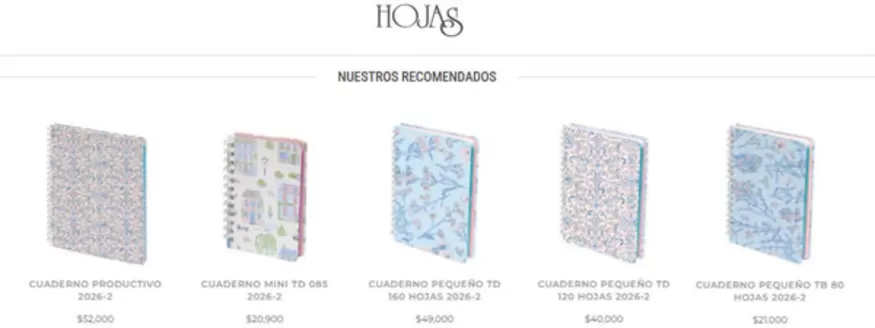 Catálogo Hojas | Nuestros Recomendados | 2026-08-27T00:00:00.000Z - 2026-09-10T00:00:00.000Z