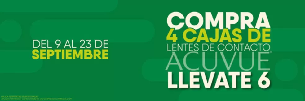 Catálogo Óptica Colombiana en Ciénega | Compra 4 cajas de lentes de contacto llevate 6 | 2026-08-28T00:00:00.000Z - 2026-09-23T00:00:00.000Z