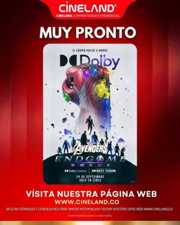 Catálogo Cineland | Avengers Endgame Bonus | 2026-09-03T00:00:00.000Z - 2026-09-24T00:00:00.000Z