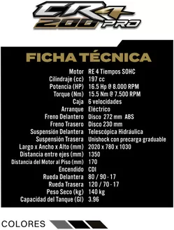 Catálogo AKT en Guamal Magdalena | Ficha tecnica cr4 200 pro | 2026-09-03T00:00:00.000Z - 2026-09-17T00:00:00.000Z