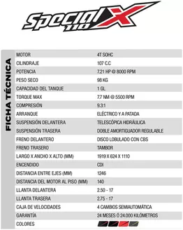 Catálogo AKT en Guamal Magdalena | Ficha tecnica special x 110 | 2026-09-03T00:00:00.000Z - 2026-09-17T00:00:00.000Z