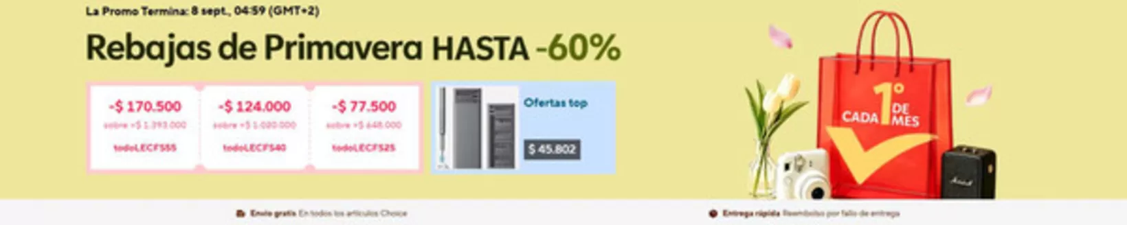 Catálogo Ali Express en Caicedo | Rebajas Hasta 60% OFF, Combo ahorro -20% dto. Extra | 2026-09-03T00:00:00.000Z - 2026-09-08T00:00:00.000Z