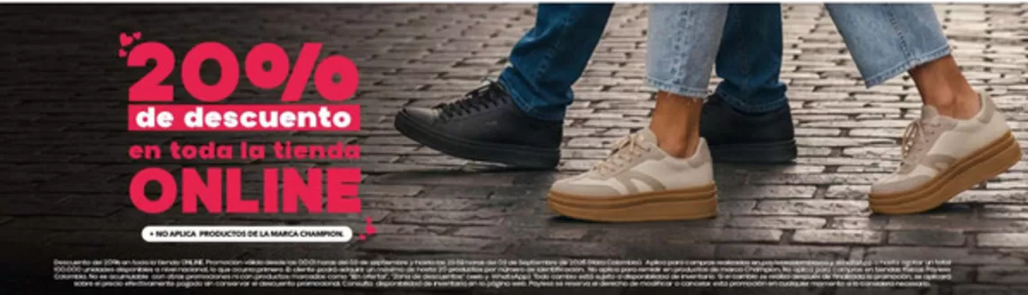 Catálogo Payless | 20% OFF en toda la tienda Online | 2026-09-08T00:00:00.000Z - 2026-09-09T00:00:00.000Z