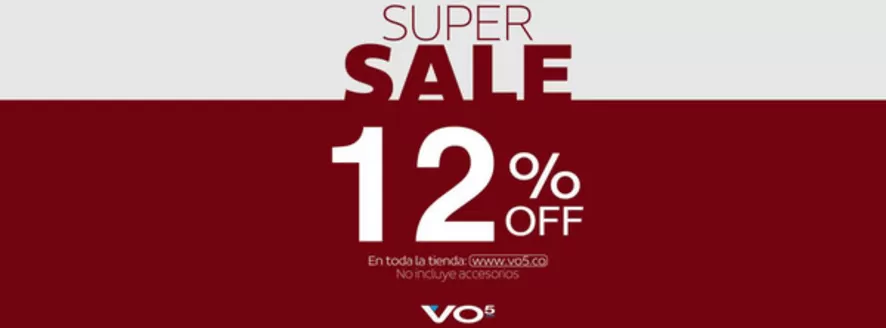 Catálogo VO5 | Super Sale 12% OFF | 2026-09-08T00:00:00.000Z - 2026-09-30T00:00:00.000Z