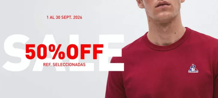Catálogo Le Coq Sportif | Sale 50% OFF en Ref.Selecci. | 2026-09-09T00:00:00.000Z - 2026-09-30T00:00:00.000Z