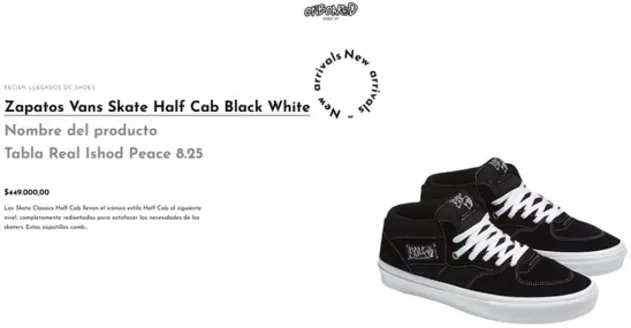 Catálogo On Board | Zapatos Vans Skate Half Cab Black White $449.000,00 | 2026-09-09T00:00:00.000Z - 2026-09-30T00:00:00.000Z