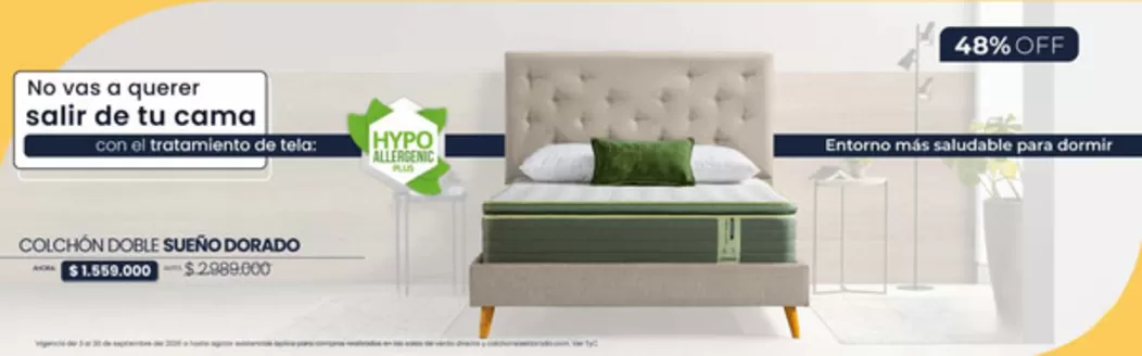 Catálogo Colchones El Dorado | Descuentos Hasta 48% OFF | 2026-09-09T00:00:00.000Z - 2026-09-30T00:00:00.000Z