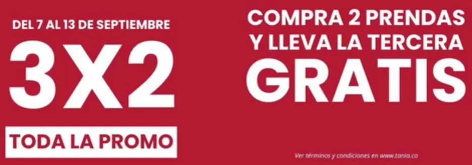 Catálogo Tania | 3x2 Toda la Promo | 2026-09-10T00:00:00.000Z - 2026-09-13T00:00:00.000Z