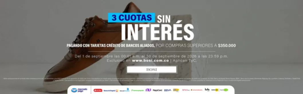 Catálogo Bosi | 3 cuotas sin interés | 2026-09-10T00:00:00.000Z - 2026-09-30T00:00:00.000Z