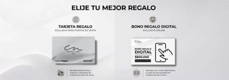 Catálogo Carlos Nieto | Elije tu mejor regalo | 2026-09-11T00:00:00.000Z - 2026-09-30T00:00:00.000Z