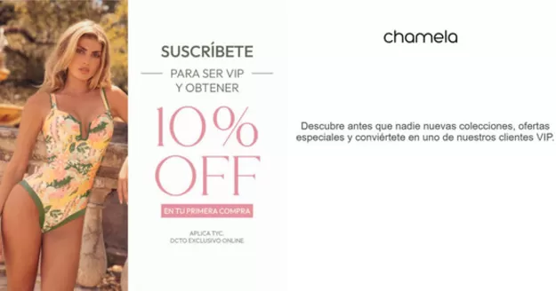 Catálogo Chamela | 10% DTO en tu primera compra | 2026-09-11T00:00:00.000Z - 2026-09-30T00:00:00.000Z