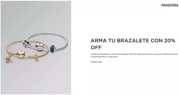 Catálogo Pandora | Compra un brazalete y 2 charms para obtener 20% OFF | 2026-09-11T00:00:00.000Z - 2026-11-09T00:00:00.000Z