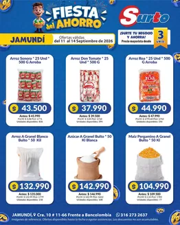 Catálogo Caribe Supermercados | Volante SURTO JAMUNDI | 2026-09-11T00:00:00.000Z - 2026-09-14T00:00:00.000Z