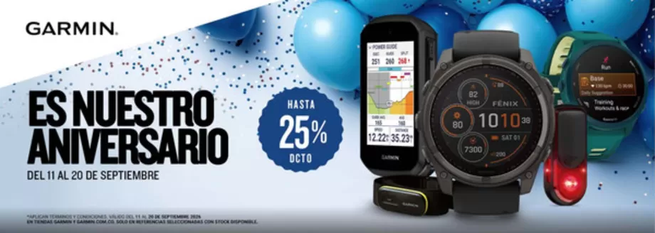 Catálogo Garmin | Hasta 25% OFF | 2026-09-14T00:00:00.000Z - 2026-09-20T00:00:00.000Z