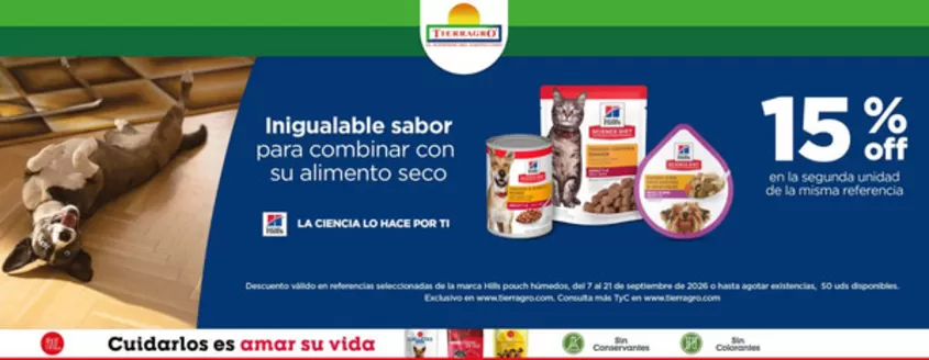 Catálogo Tierragro | Alimento humedo Hills 15% OFF | 2026-09-14T00:00:00.000Z - 2026-09-21T00:00:00.000Z