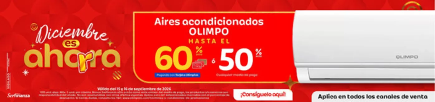 Catálogo Olímpica en Chinchiná | Gangas exclusivas | 2026-09-15T00:00:00.000Z - 2026-09-16T00:00:00.000Z