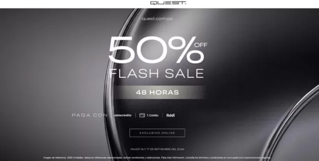 Catálogo Quest | Flash Sale 50% OFF | 2026-09-16T00:00:00.000Z - 2026-09-17T00:00:00.000Z