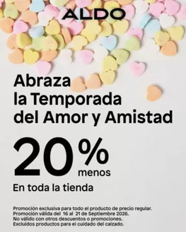 Catálogo Aldo | Amor y Amistad 20% OFF en toda la tienda | 2026-09-17T00:00:00.000Z - 2026-09-21T00:00:00.000Z