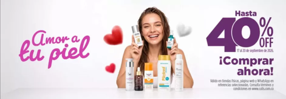 Catálogo Cutis en Cali | Amor a tu piel, hasta 40% OFF | 2026-09-18T00:00:00.000Z - 2026-09-20T00:00:00.000Z