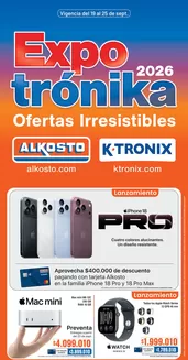 Catálogo Alkosto | Separata expotronika 19septiembre2026 | 2026-09-19T00:00:00.000Z - 2026-09-25T00:00:00.000Z