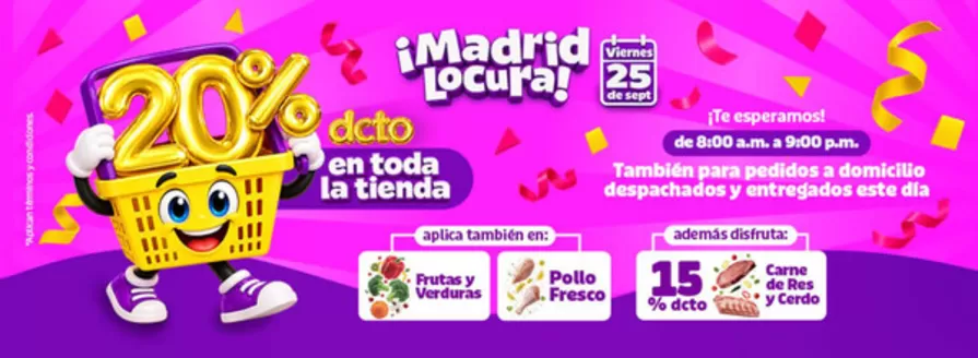 Catálogo Mercado Madrid | 20% Dcto en toda la tienda | 2026-09-22T00:00:00.000Z - 2026-09-25T00:00:00.000Z