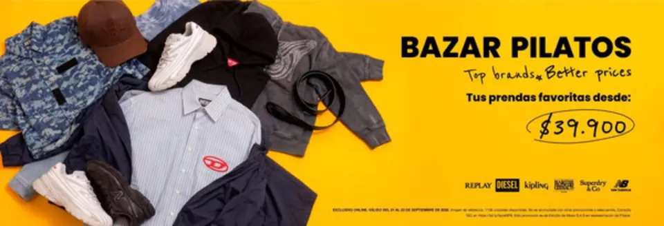 Catálogo Pilatos | Bazar Pilatos, tus prendas favoritas desde: $39.900 | 2026-09-22T00:00:00.000Z - 2026-09-23T00:00:00.000Z