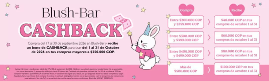 Catálogo Blush Bar | Cashback | 2026-09-22T00:00:00.000Z - 2026-09-30T00:00:00.000Z