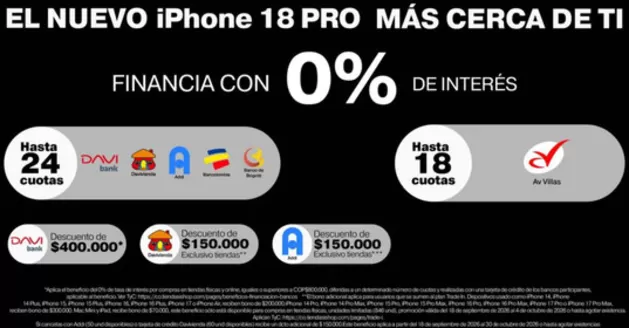 Catálogo Ishop en Yacopí | Promociones | 2026-09-24T00:00:00.000Z - 2026-10-04T00:00:00.000Z