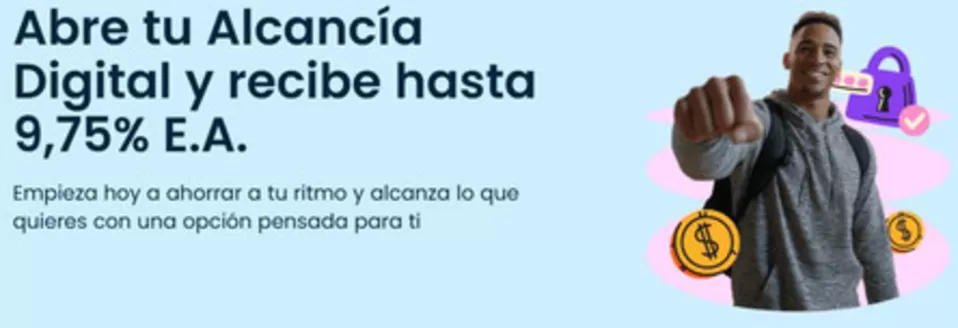Catálogo Banco Caja Social | Abre tu Alcancía Digital y recibe hasta 9,75% E.A. | 2026-09-25T00:00:00.000Z - 2026-09-30T00:00:00.000Z