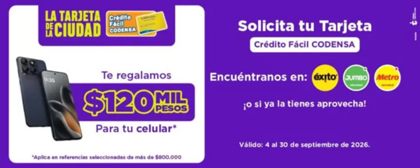 Catálogo Crédito Fácil Codensa | La Tarjeta Deciudad | 2026-09-25T00:00:00.000Z - 2026-09-30T00:00:00.000Z