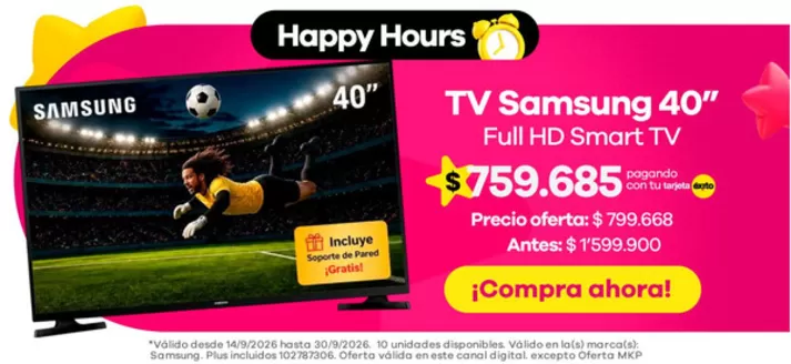 Catálogo Éxito en Sibundoy | Gangas y ofertas actuales | 2026-09-14T00:00:00.000Z - 2026-09-30T00:00:00.000Z