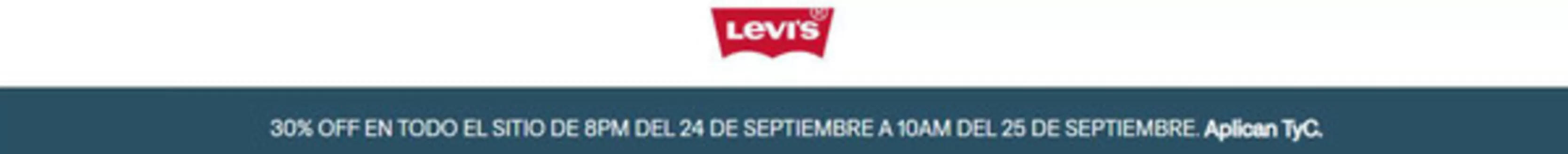 Catálogo Levi's | 30% OFF en todo el sitio | 2026-09-25T00:00:00.000Z - 2026-09-25T00:00:00.000Z