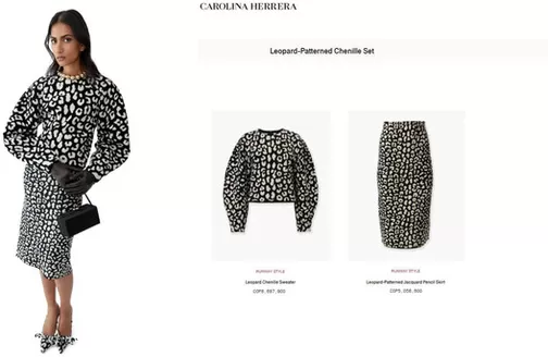 Catálogo Carolina Herrera en El Doncello | Leopard-Patterned Chenille Set | 2026-09-25T00:00:00.000Z - 2026-09-30T00:00:00.000Z