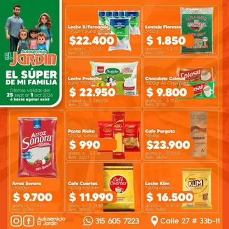 Catálogo Autoservicio El Jardín | Ofertas Autoservicio El Jardín | 2026-09-25T00:00:00.000Z - 2026-10-01T00:00:00.000Z