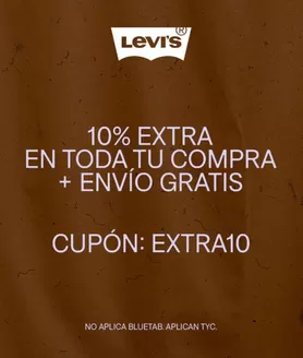 Catálogo Levi's | 10% Extra en toda tu compra + Envío Gratis usando el cupón: EXTRA10 | 2026-09-28T00:00:00.000Z - 2026-09-28T00:00:00.000Z