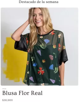 Catálogo Frida Moda | Blusa Flor Real $261,800 | 2026-09-28T00:00:00.000Z - 2026-10-04T00:00:00.000Z
