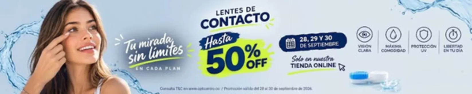 Catálogo Opticentro | Lentes de contacto Hasta 50% OFF | 2026-09-29T00:00:00.000Z - 2026-09-30T00:00:00.000Z